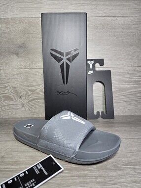 Nike Kobe Offcourt Slide Cool Grey White IF2870-002 Mens Size 8 / Womens 9 NEW